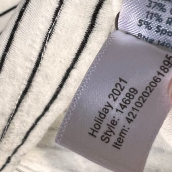 Marine Layer Double Knit Carter Henley in White/Black Stripe - Picture 8 of 8